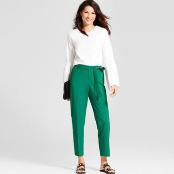 a new day Slim Ankle High Rise Stretch Pants Green - Picture 1 of 9